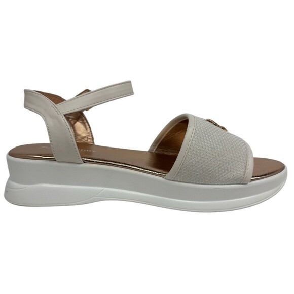 Juicy Couture Sandals Size 11 White Ivan Tennis Club Strappy Open Toe Platform - Picture 4 of 10